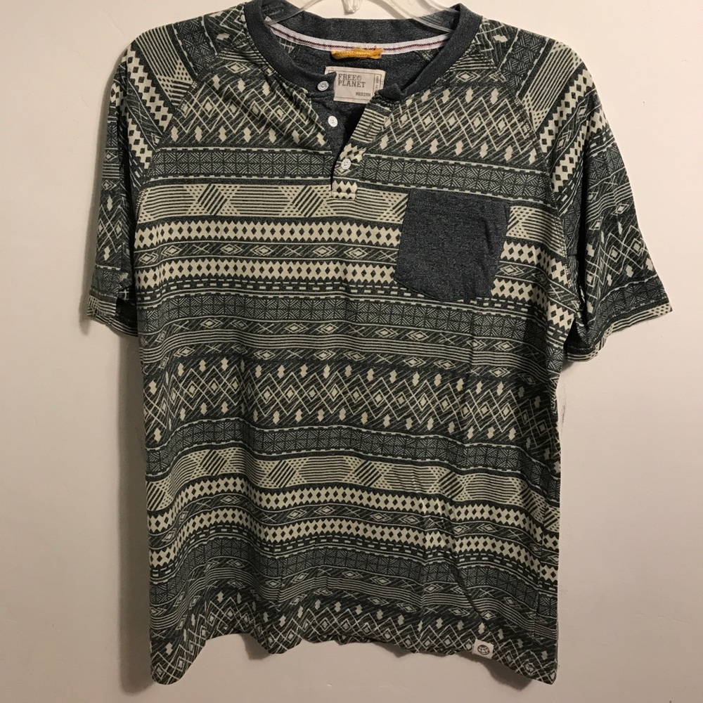 Free Planet pattern T-shirt